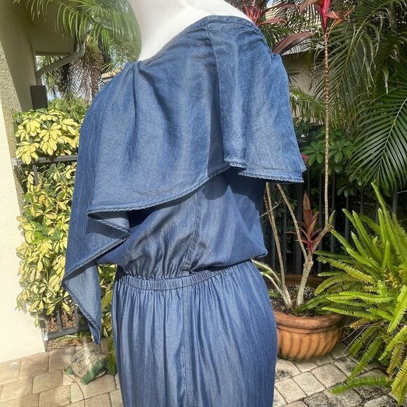 Halston Chambray Jumpsuit - Picture 6 of 11